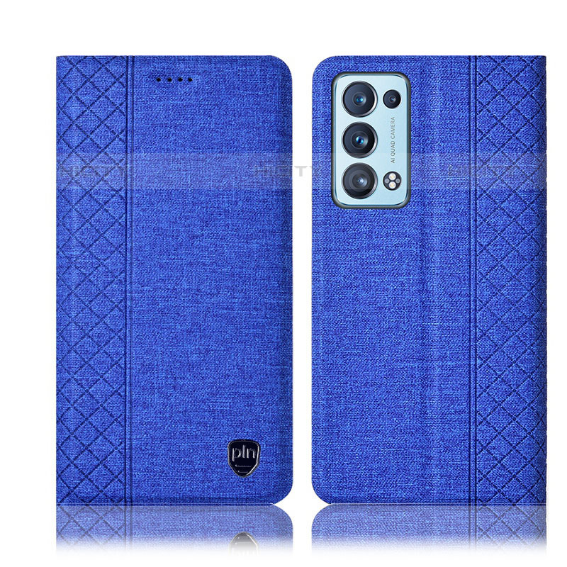 Funda de pano Cartera con Soporte H12P para Oppo Reno6 Pro+ Plus 5G