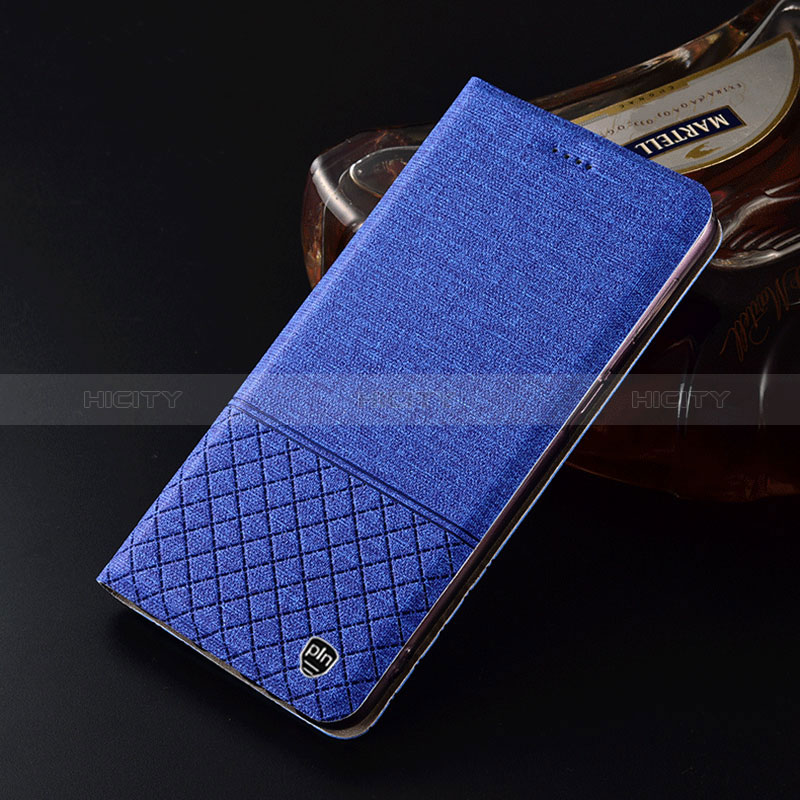Funda de pano Cartera con Soporte H12P para Samsung Galaxy A31 Azul
