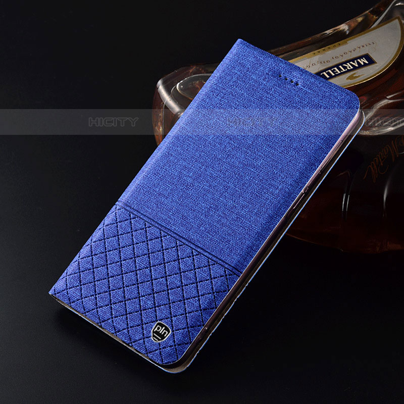 Funda de pano Cartera con Soporte H12P para Samsung Galaxy A32 5G Azul