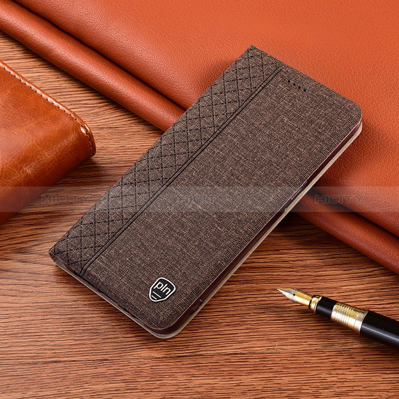 Funda de pano Cartera con Soporte H12P para Samsung Galaxy A42 5G Marron