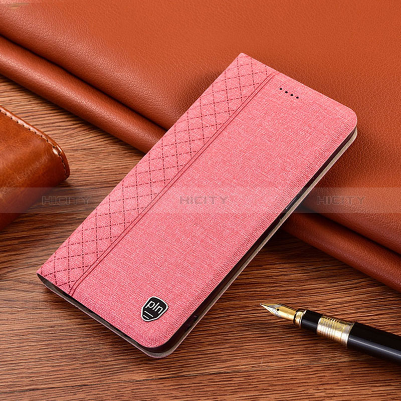 Funda de pano Cartera con Soporte H12P para Samsung Galaxy Note 20 Ultra 5G Rosa