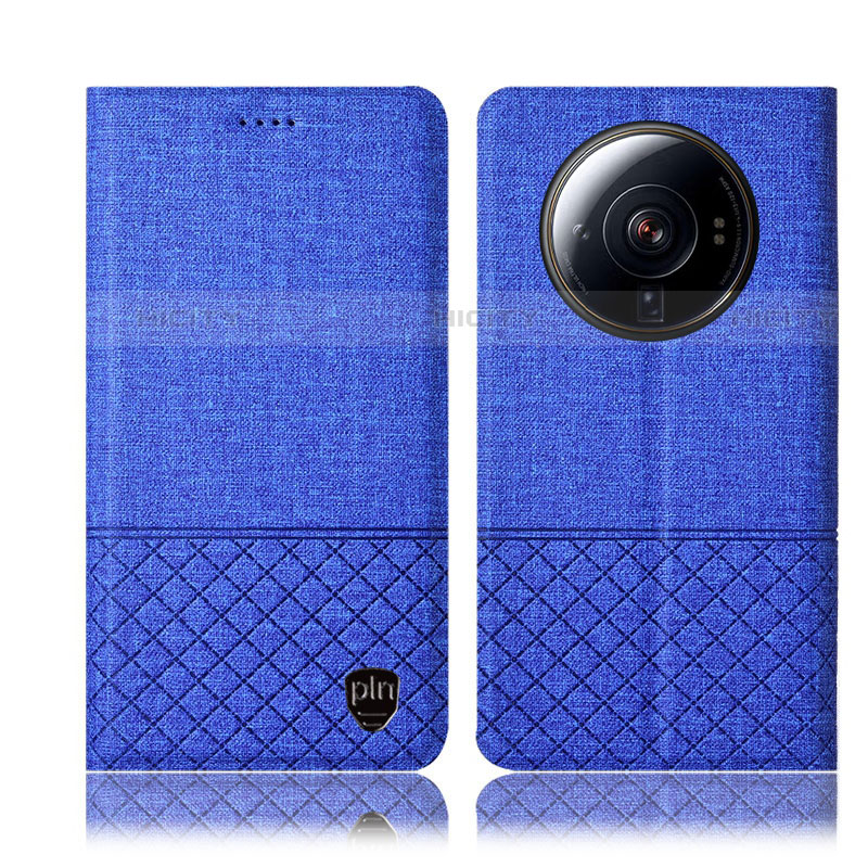 Funda de pano Cartera con Soporte H12P para Xiaomi Mi 12 Ultra 5G Azul