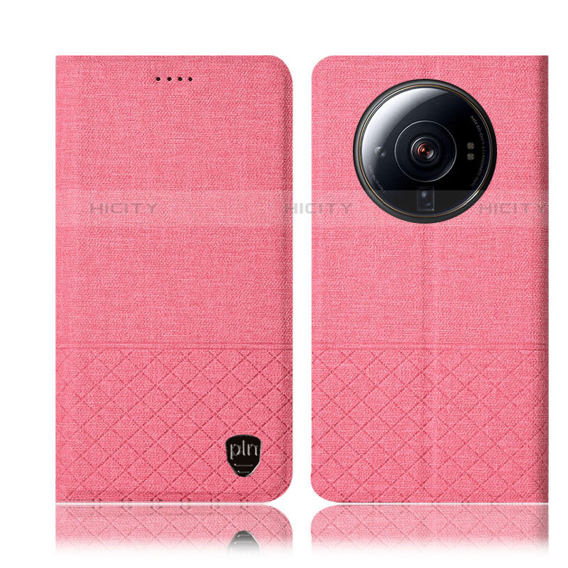Funda de pano Cartera con Soporte H12P para Xiaomi Mi 12S Ultra 5G Rosa