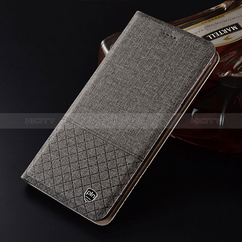 Funda de pano Cartera con Soporte H12P para Xiaomi Mi Mix 4 5G Gris