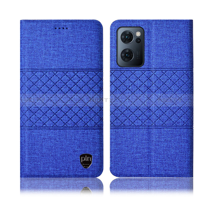 Funda de pano Cartera con Soporte H13P para Oppo Find X5 Lite 5G Azul