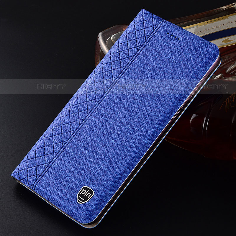 Funda de pano Cartera con Soporte H13P para Samsung Galaxy S21 FE 5G Azul