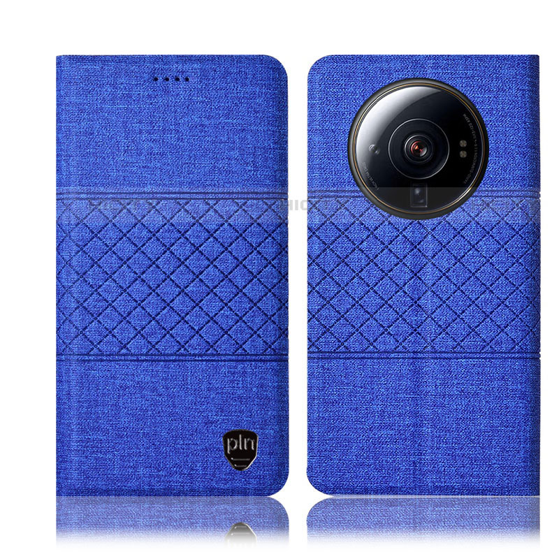 Funda de pano Cartera con Soporte H13P para Xiaomi Mi 12 Ultra 5G Azul