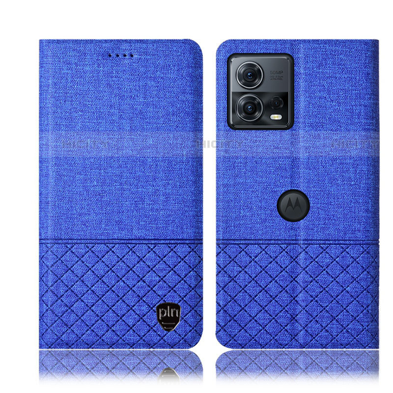 Funda de pano Cartera con Soporte H14P para Motorola Moto Edge S30 Pro 5G Azul