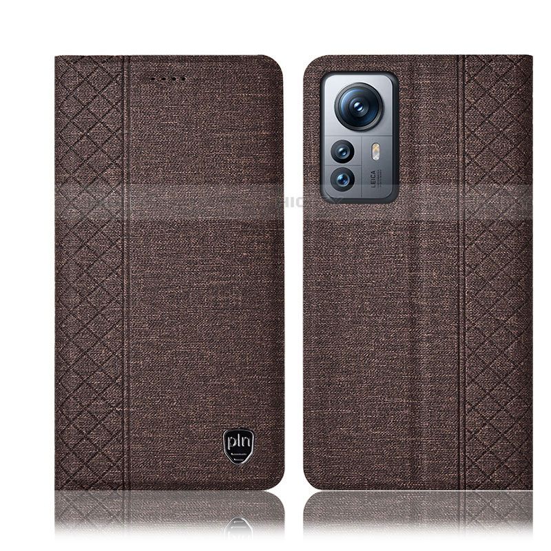 Funda de pano Cartera con Soporte H14P para Xiaomi Mi 12 Lite 5G Marron