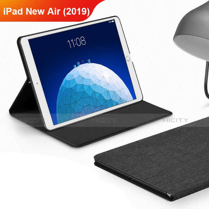 Funda de pano Cartera con Soporte para Apple iPad Air 3 Negro