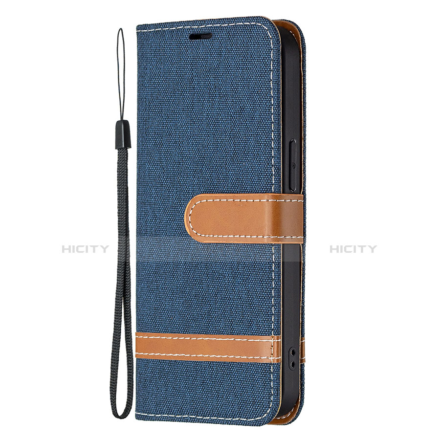 Funda de pano Cartera con Soporte para Apple iPhone 13 Pro Azul Real