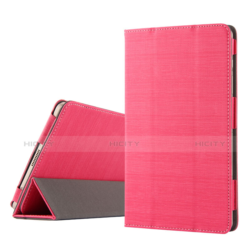 Funda de pano Cartera con Soporte para Huawei Mediapad M2 8 M2-801w M2-803L M2-802L Rojo