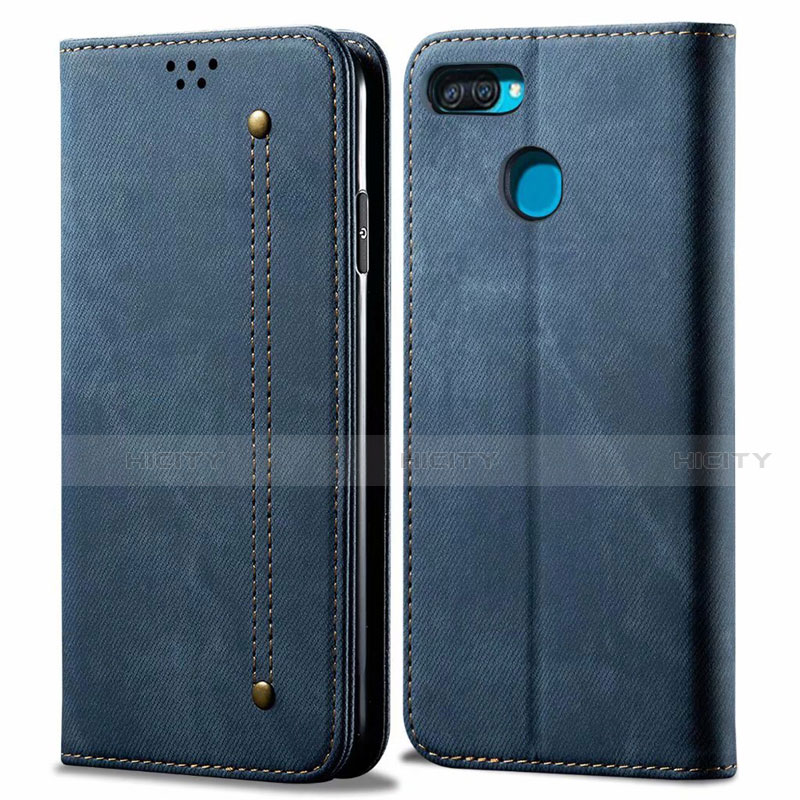 Funda de pano Cartera con Soporte para Oppo A12 Azul