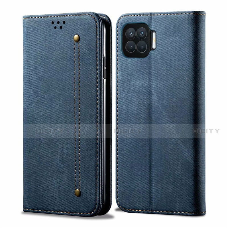 Funda de pano Cartera con Soporte para Oppo A73 (2020) Azul