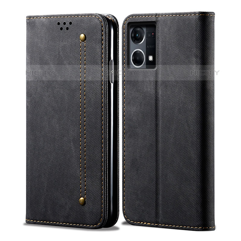 Funda de pano Cartera con Soporte para Oppo Reno8 4G