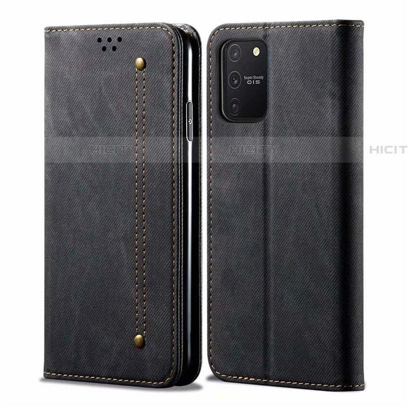 Funda de pano Cartera con Soporte para Samsung Galaxy S10 Lite Negro