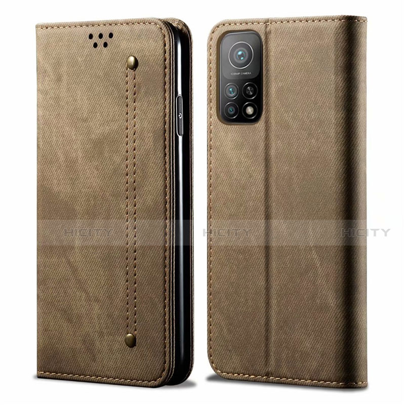 Funda de pano Cartera con Soporte para Xiaomi Mi 10T 5G Caqui