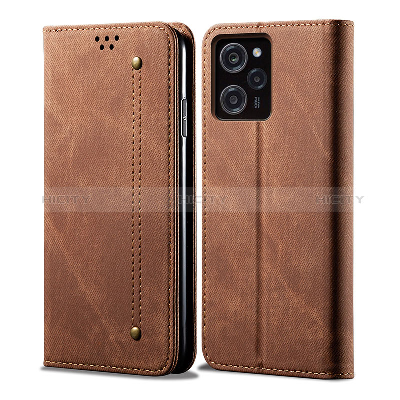 Funda de pano Cartera con Soporte para Xiaomi Poco X5 Pro 5G Marron