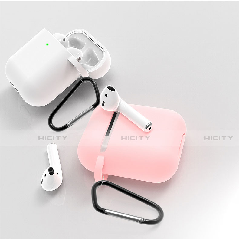 Funda de Silicona con Mosqueton Enchufe para AirPods Carcasa de Carga C02