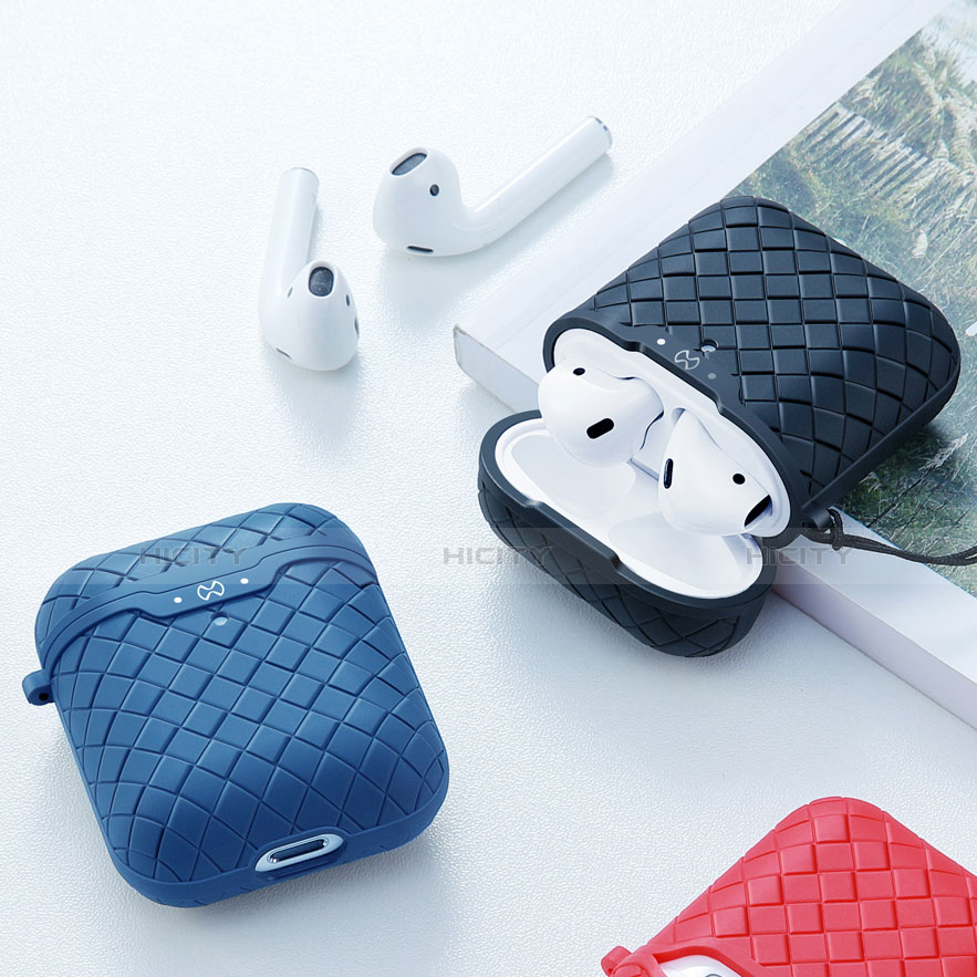 Funda de Silicona con Mosqueton Enchufe para AirPods Carcasa de Carga C04