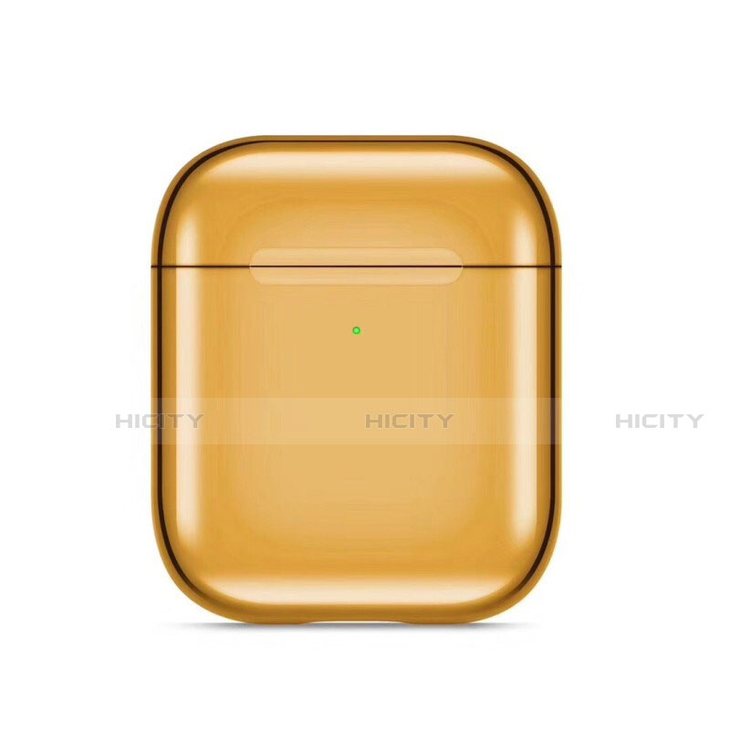 Funda de Silicona con Mosqueton Enchufe para AirPods Carcasa de Carga C07 Oro