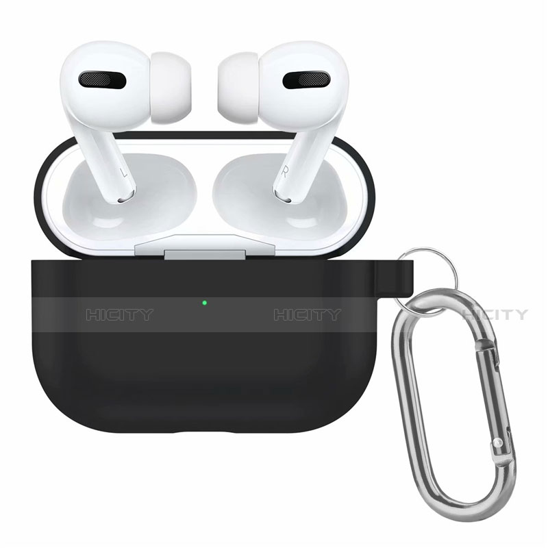 Funda de Silicona con Mosqueton Enchufe para AirPods Pro Carcasa de Carga