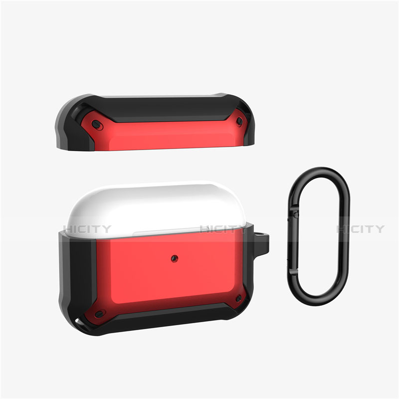 Funda de Silicona con Mosqueton Enchufe para AirPods Pro Carcasa de Carga C03