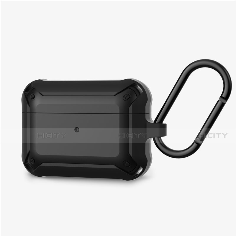 Funda de Silicona con Mosqueton Enchufe para AirPods Pro Carcasa de Carga C03