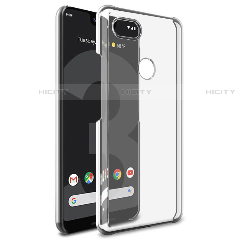 Funda Dura Cristal Plastico Rigida Transparente para Google Pixel 3 Negro