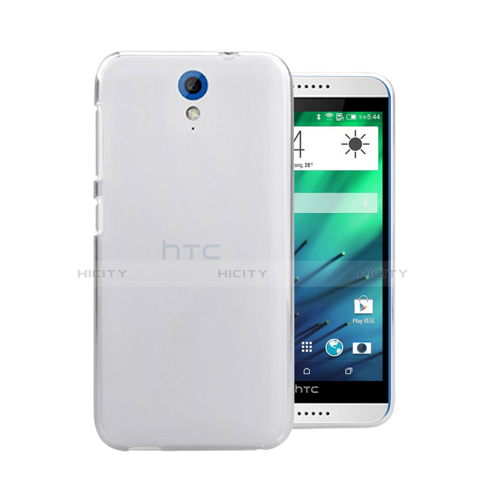 Funda Dura Cristal Plastico Rigida Transparente para HTC Desire 620 Blanco