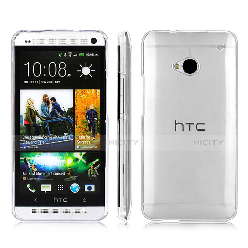 Funda Dura Cristal Plastico Rigida Transparente para HTC One M7 Claro