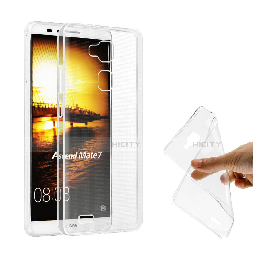 Funda Dura Cristal Plastico Rigida Transparente para Huawei Mate 7 Claro