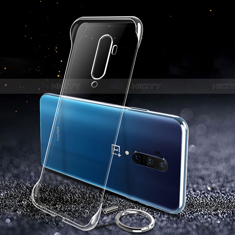 Funda Dura Cristal Plastico Rigida Transparente para OnePlus 7T Pro Negro