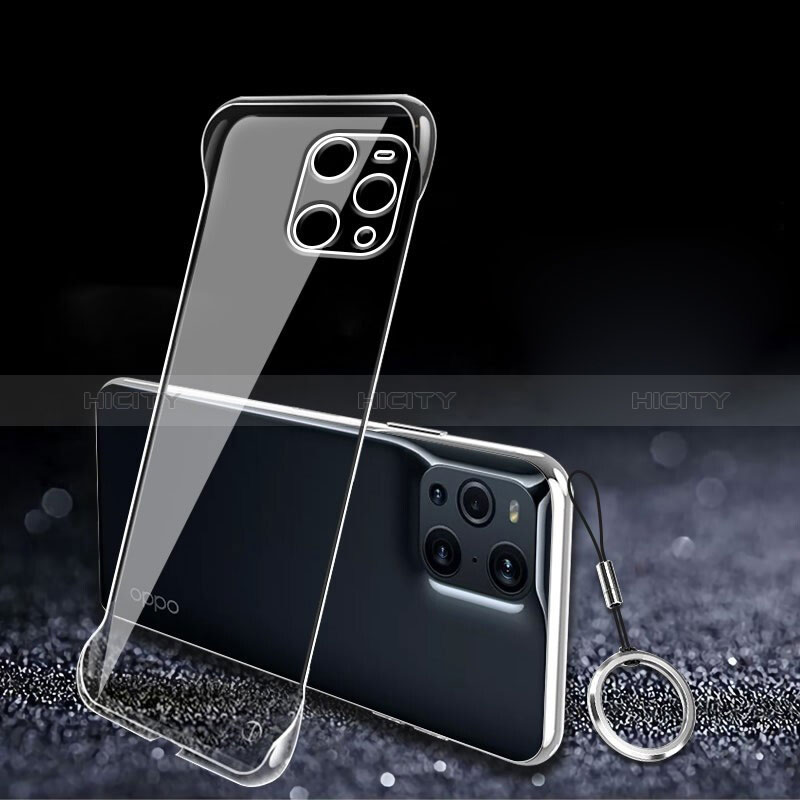 Funda Dura Cristal Plastico Rigida Transparente para Oppo Find X3 5G Claro