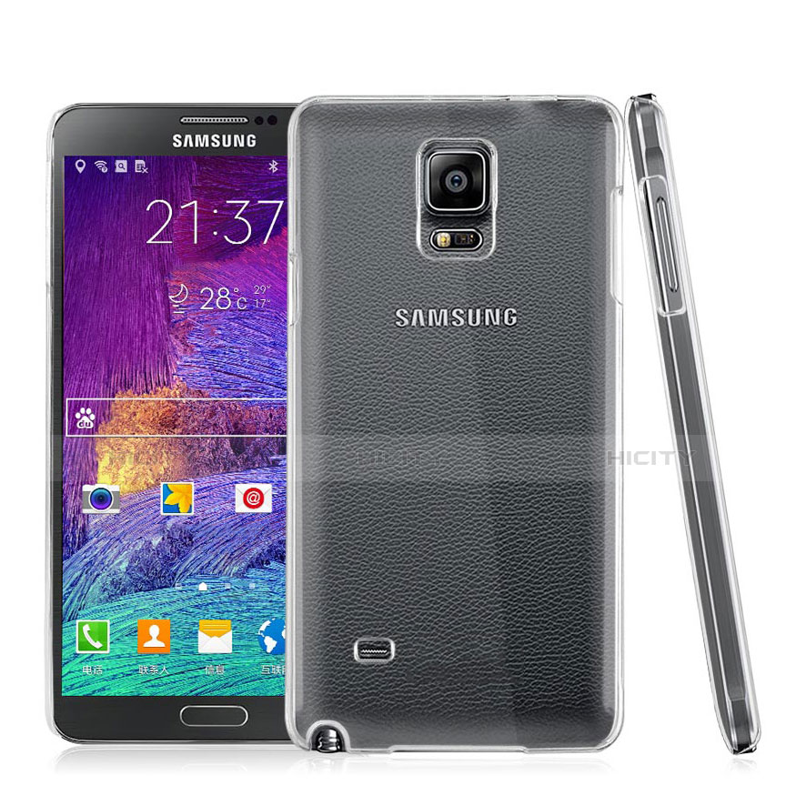 Funda Dura Cristal Plastico Rigida Transparente para Samsung Galaxy Note 4 SM-N910F Claro