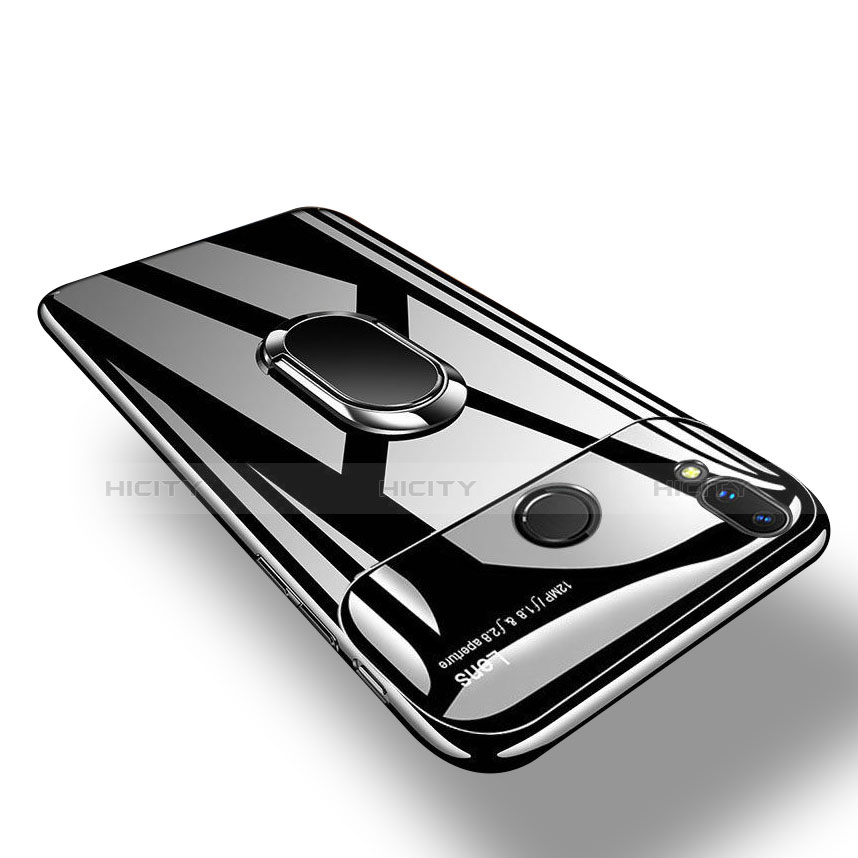 Funda Dura Plastico Rigida Carcasa Espejo 360 Grados con Magnetico Anillo de dedo Soporte para Huawei P Smart+ Plus