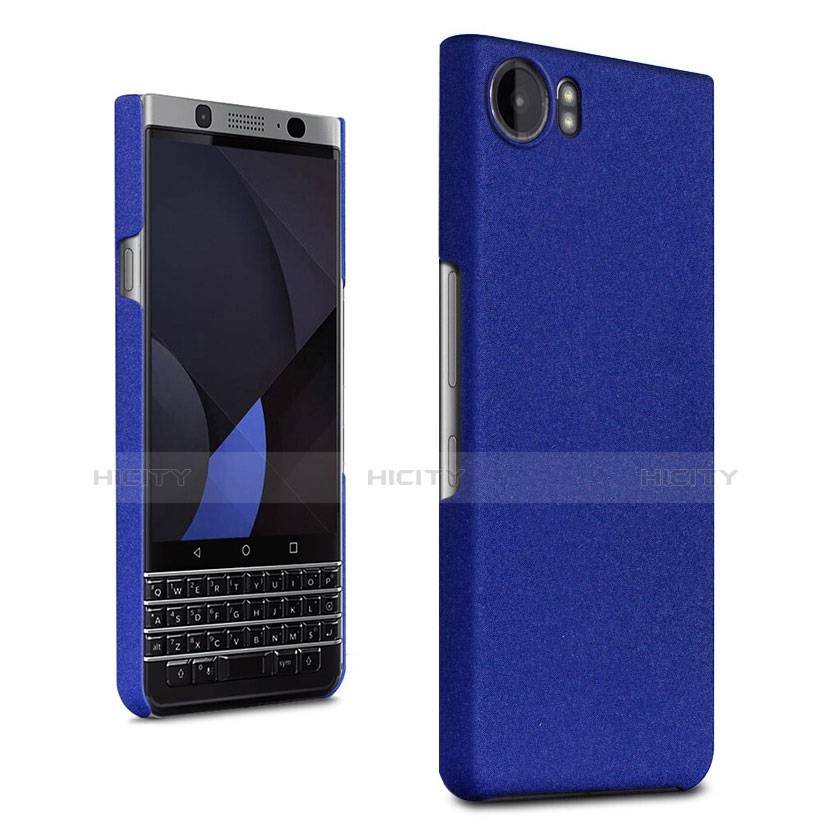 Funda Dura Plastico Rigida Carcasa Fino Arenisca para Blackberry KEYone Azul