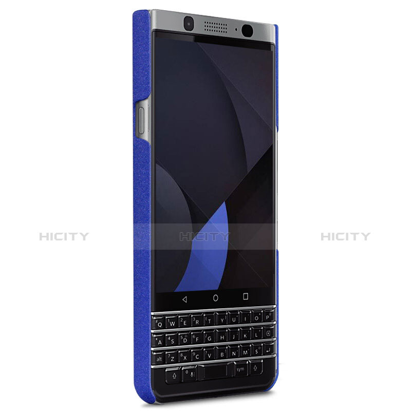 Funda Dura Plastico Rigida Carcasa Fino Arenisca para Blackberry KEYone Azul