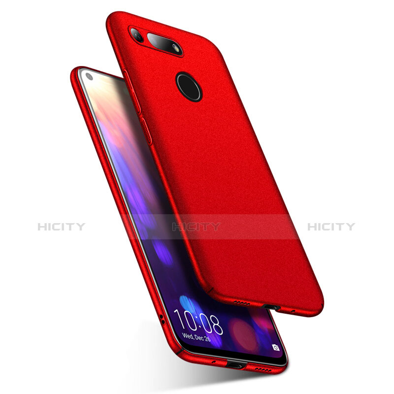 Funda Dura Plastico Rigida Carcasa Fino Arenisca para Huawei Honor View 20 Rojo