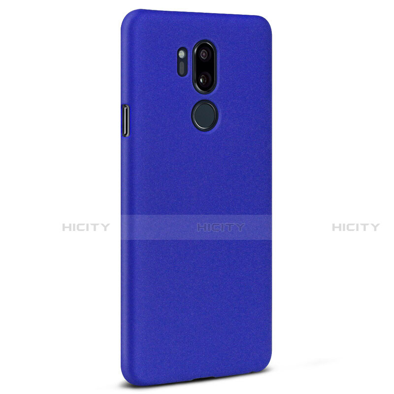 Funda Dura Plastico Rigida Carcasa Fino Arenisca para LG G7 Azul