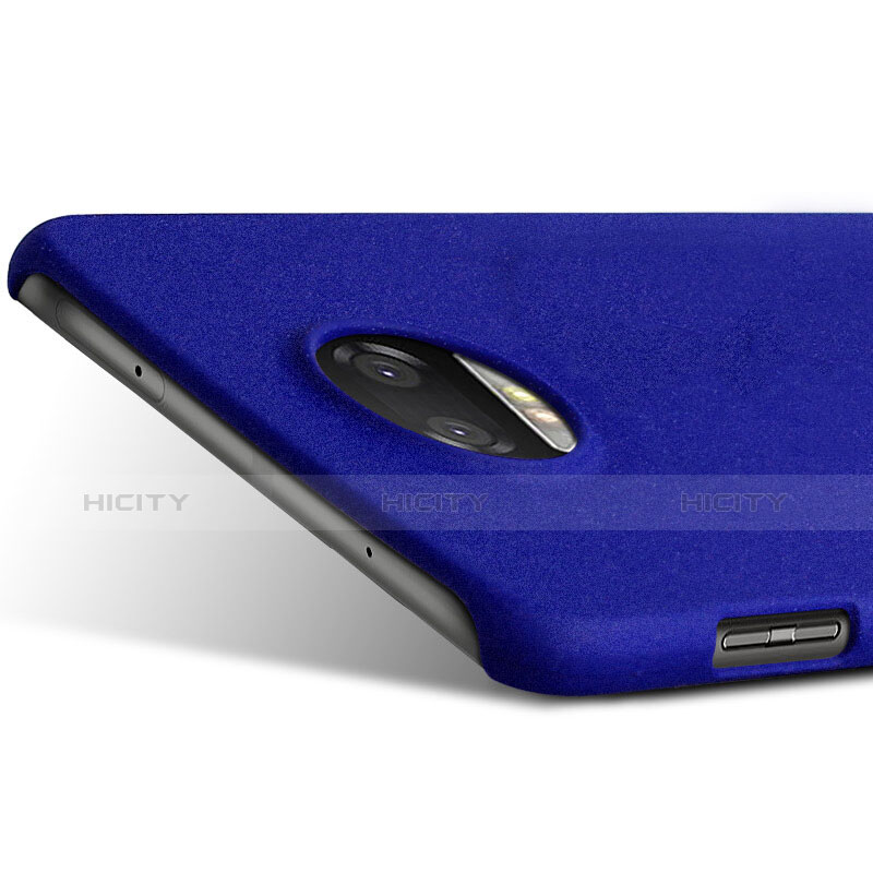 Funda Dura Plastico Rigida Carcasa Fino Arenisca para Motorola Moto Z2 Force Azul