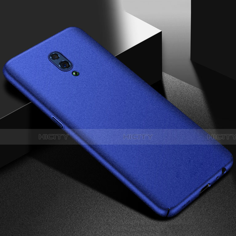 Funda Dura Plastico Rigida Carcasa Fino Arenisca para Oppo Reno Azul