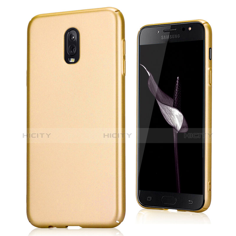 Funda Dura Plastico Rigida Carcasa Fino Arenisca para Samsung Galaxy C7 (2017) Oro