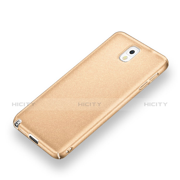 Funda Dura Plastico Rigida Carcasa Fino Arenisca para Samsung Galaxy Note 3 N9000 Oro