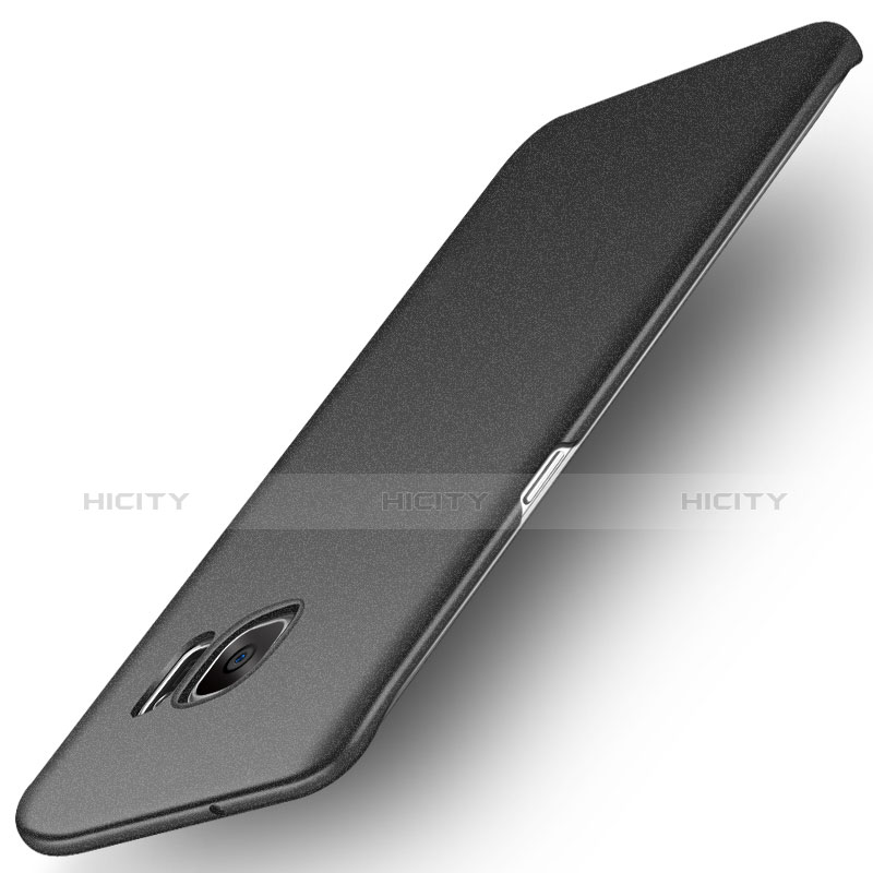 Funda Dura Plastico Rigida Carcasa Fino Arenisca para Samsung Galaxy S7 Edge G935F Negro