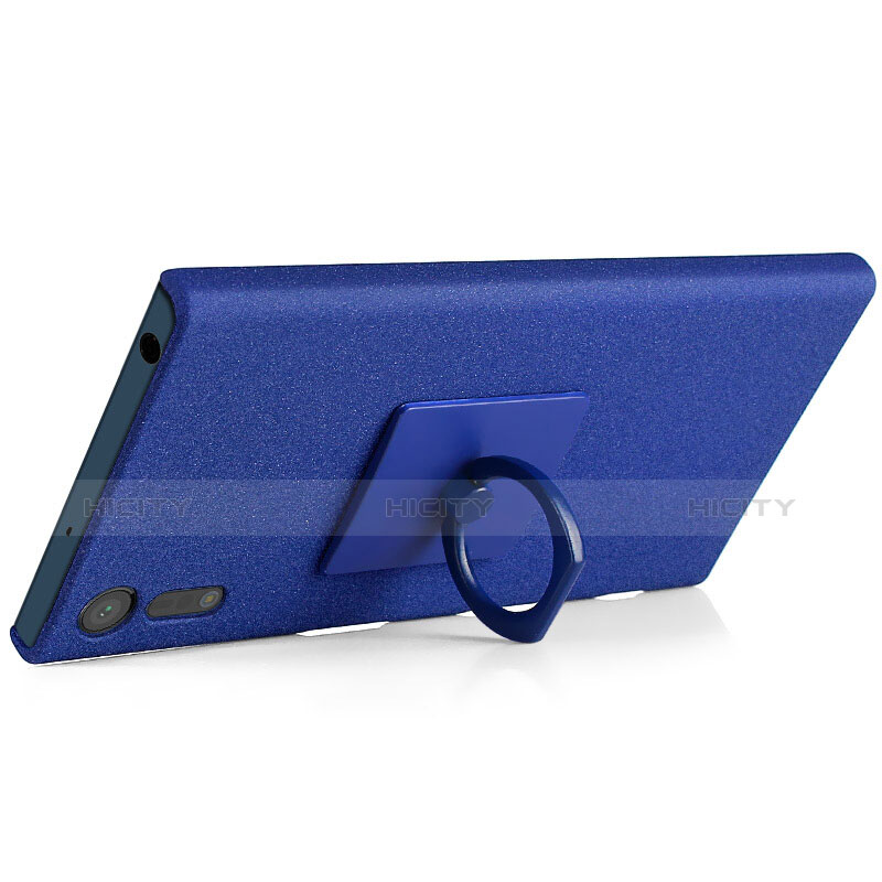 Funda Dura Plastico Rigida Carcasa Fino Arenisca para Sony Xperia XZ Azul