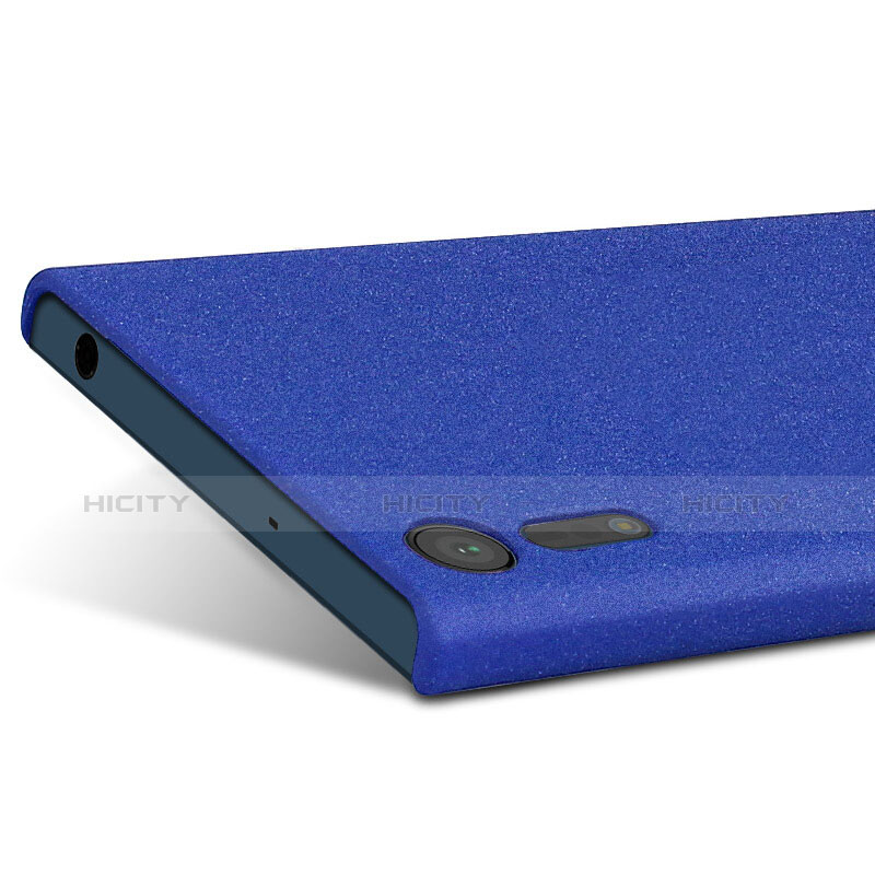 Funda Dura Plastico Rigida Carcasa Fino Arenisca para Sony Xperia XZ Azul