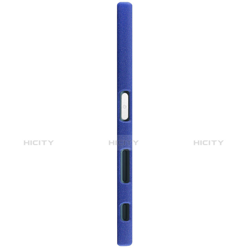 Funda Dura Plastico Rigida Carcasa Fino Arenisca para Sony Xperia XZ Azul