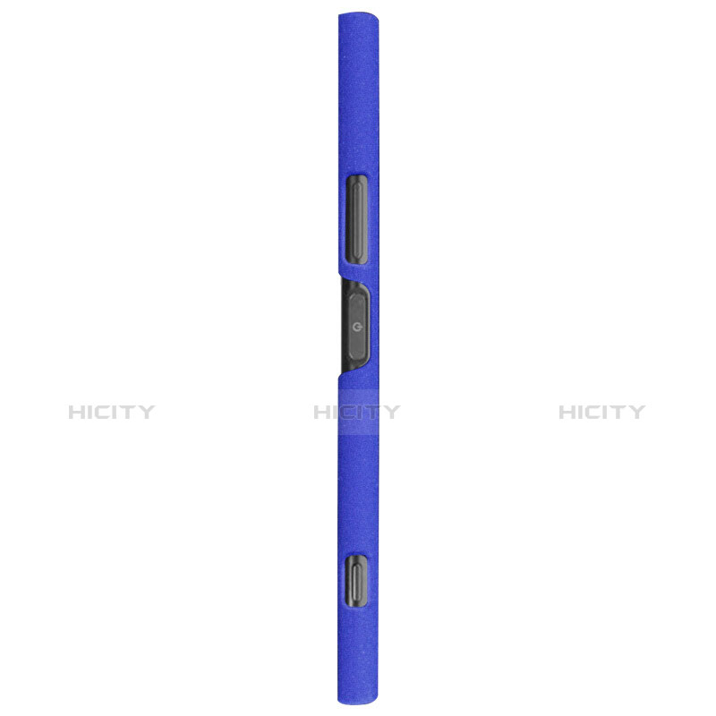 Funda Dura Plastico Rigida Carcasa Fino Arenisca para Sony Xperia XZ1 Azul