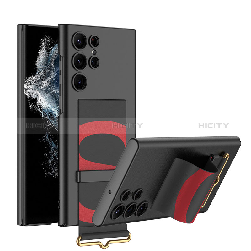 Funda Dura Plastico Rigida Carcasa Mate AC1 para Samsung Galaxy S21 Ultra 5G Rojo y Negro